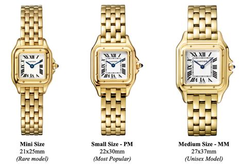 cartier panthere watch mini|cartier panther size chart.